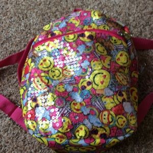 Claire’s girls emoji mini backpack new and unused